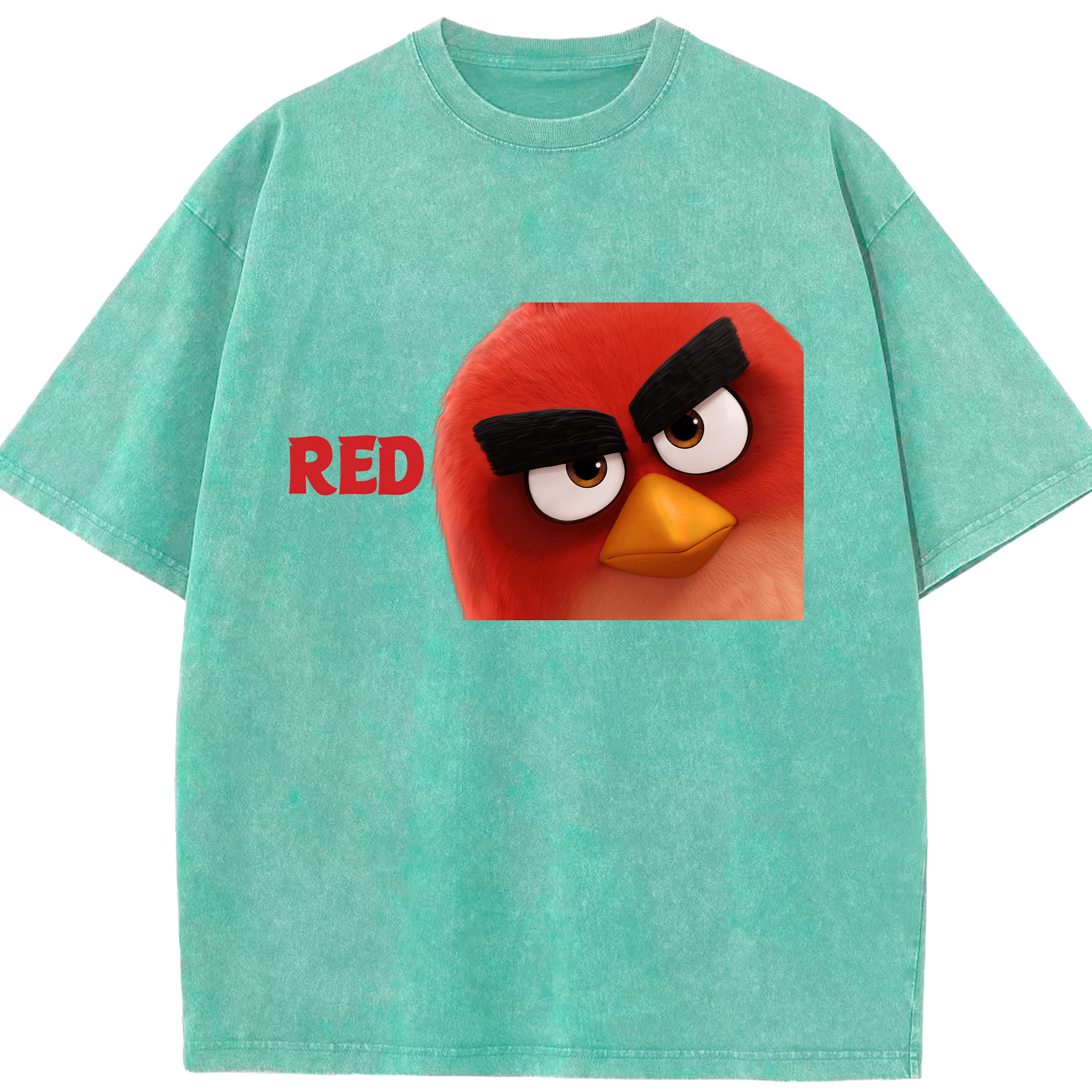 （画像用） Angry Birds アングリーバード 綿100% ヴィンテージ風 半袖Tシャツ（フロントプリント）